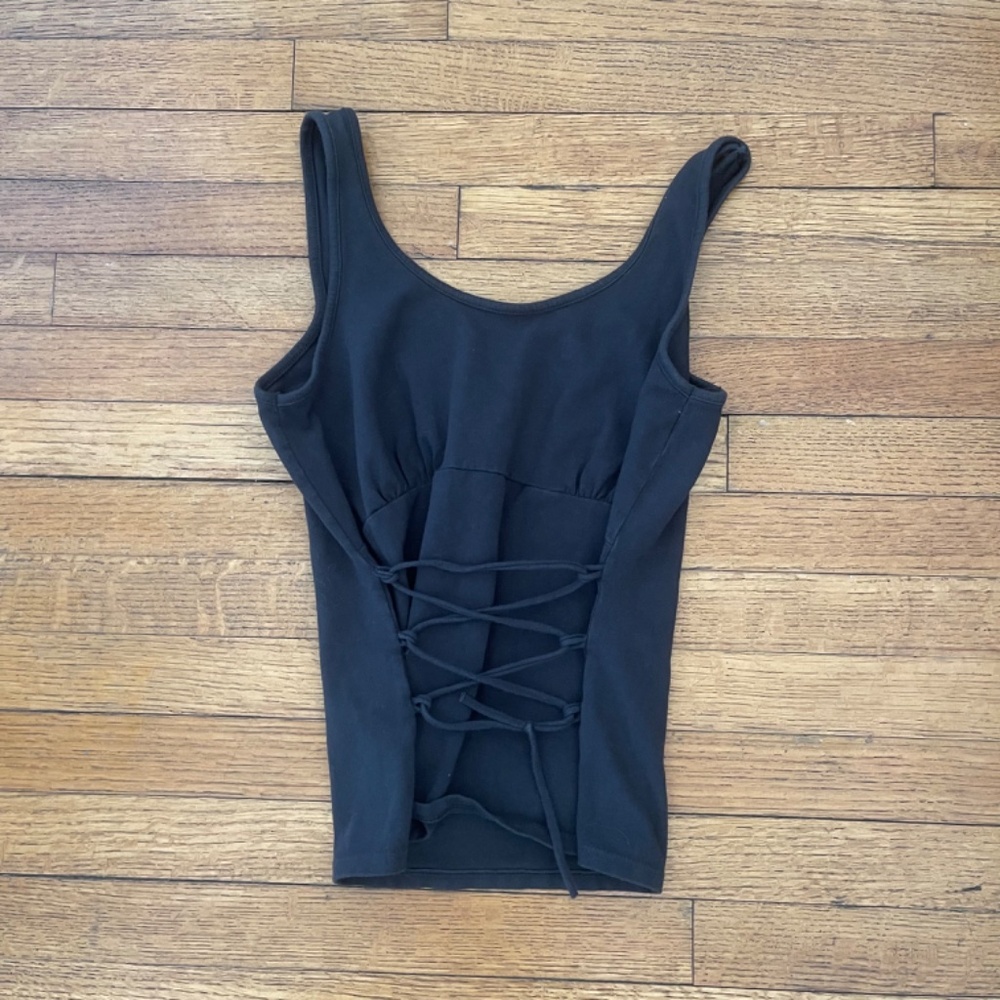 Brandy melville black Victoria tank - one size - Picture 2 of 6